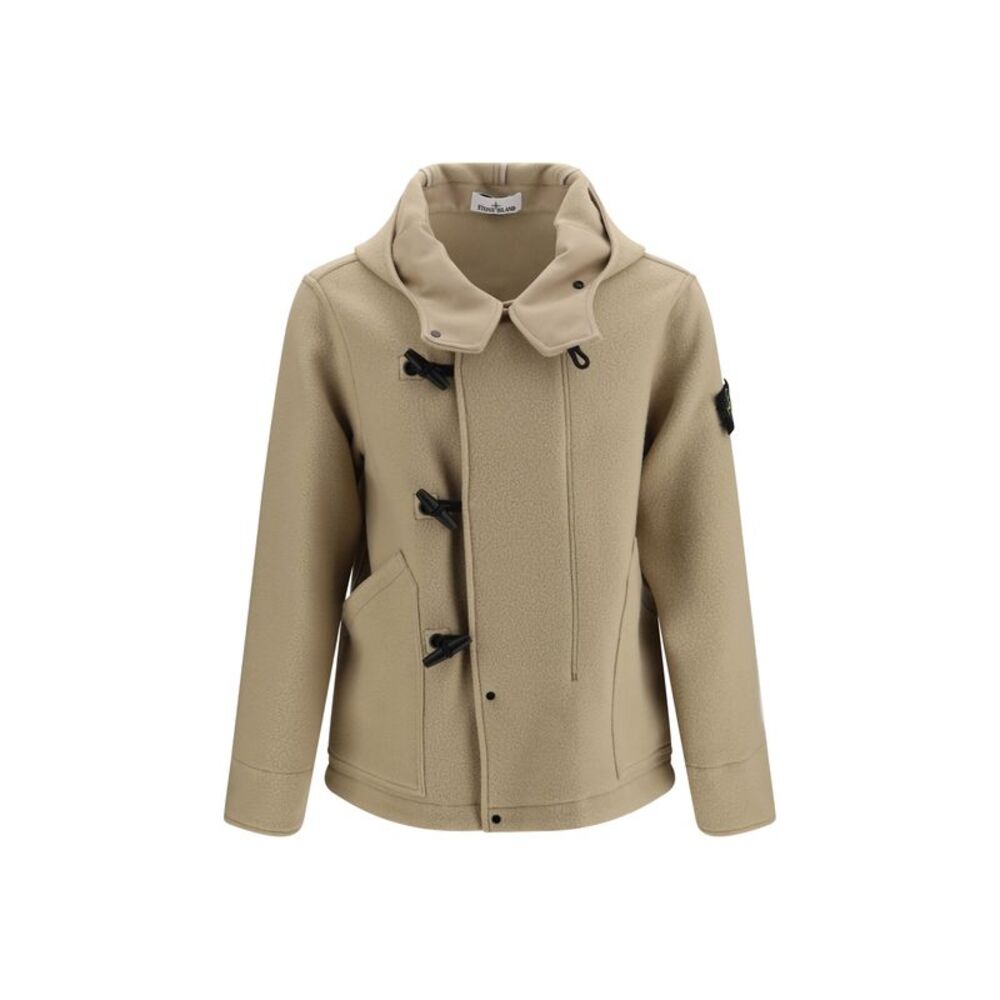 Stone Island Men Wool And Cashmere Jacket With Wooden Buttons